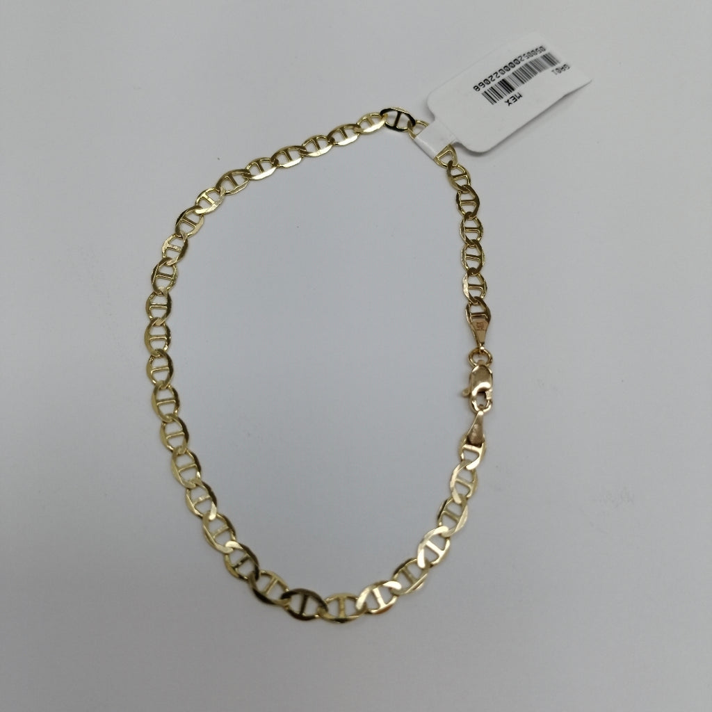 PULSERAS TEJIDO MARINERA ORO 14K 21 CM 3.3 GR (NUEVO)