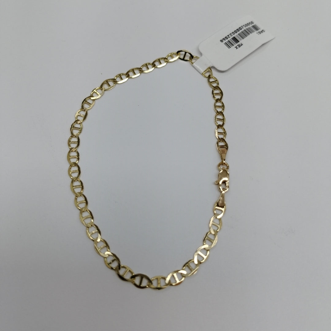 PULSERAS TEJIDO MARINERA ORO 14K 21 CM 3.3 GR (NUEVO)