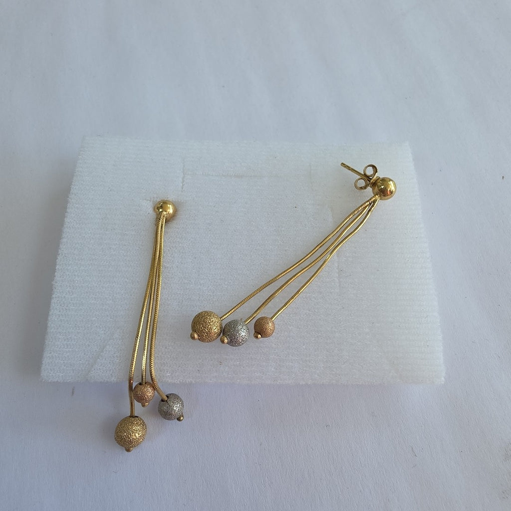BROQUELES PAR ORO 14 K 4.8 GRMS (SEMINUEVO)