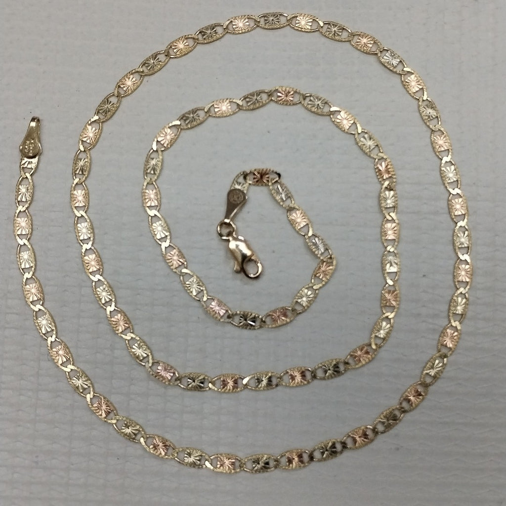 CADENAS TEJIDO GUCHI ORO 10K 55 CM 6.8 GR (NUEVO)