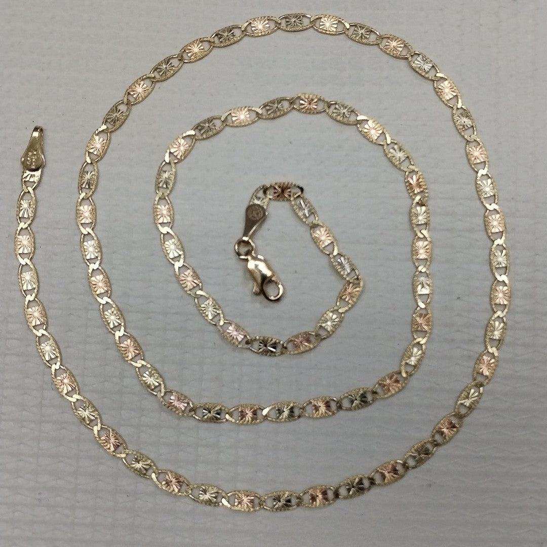 CADENAS TEJIDO GUCHI ORO 10K 55 CM 6.8 GR (NUEVO)