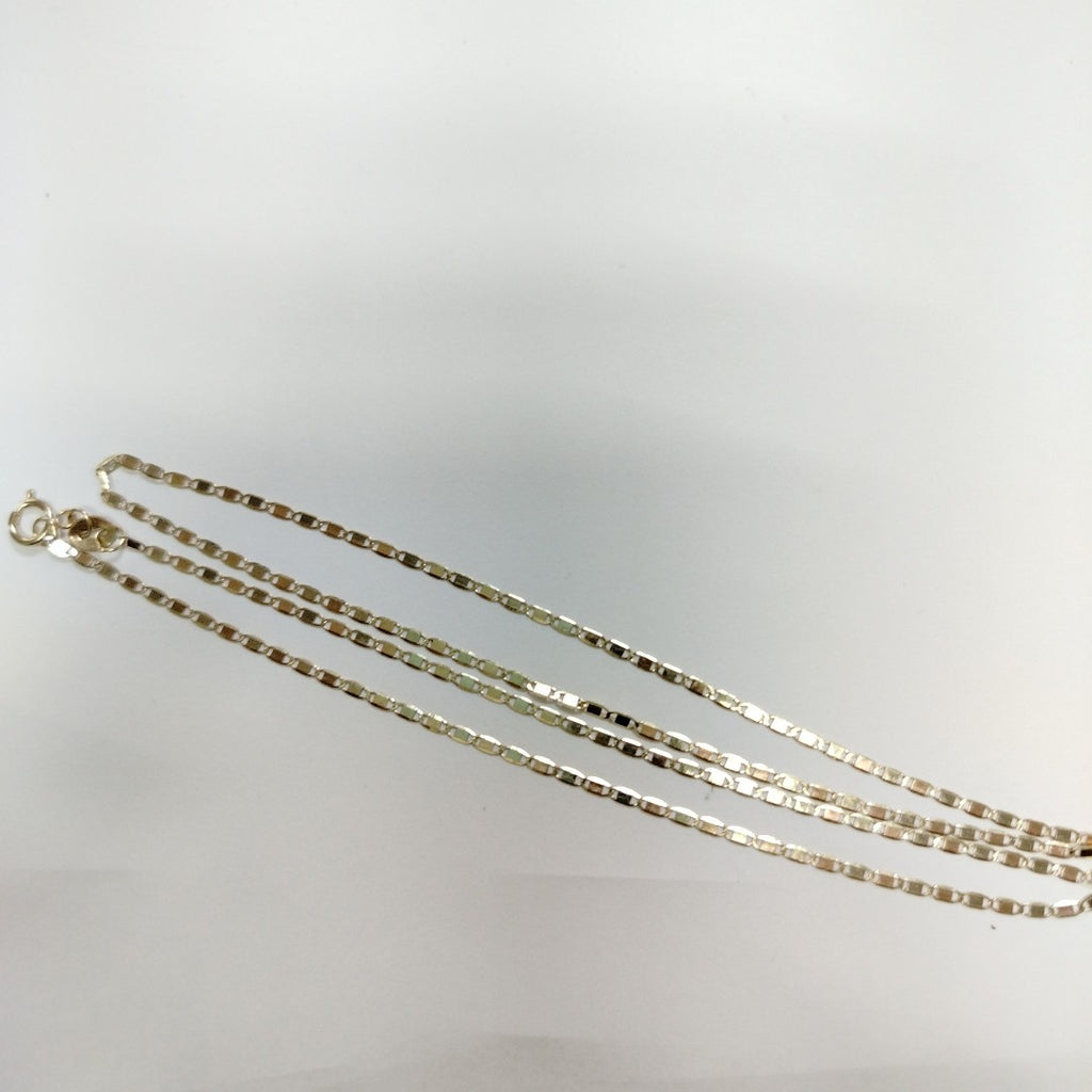 CADENAS TEJIDO ESPEJO ORO 10K 50 CM 1.6 GR (NUEVO)