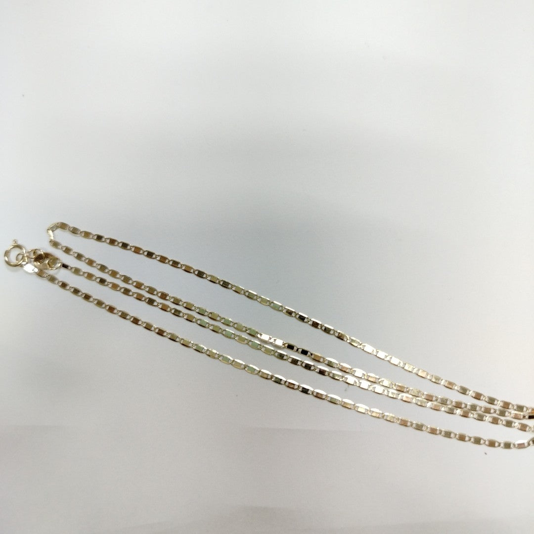 CADENAS TEJIDO ESPEJO ORO 10K 50 CM 1.6 GR (NUEVO)