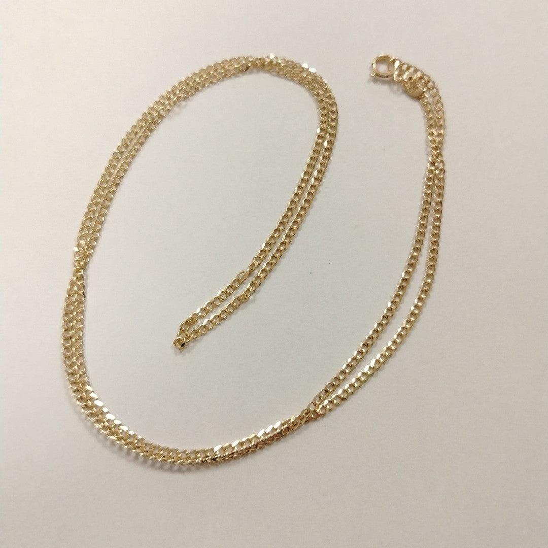 CADENAS TEJIDO BARBADA ORO 10K 60 CM 4.1 GR (NUEVO)