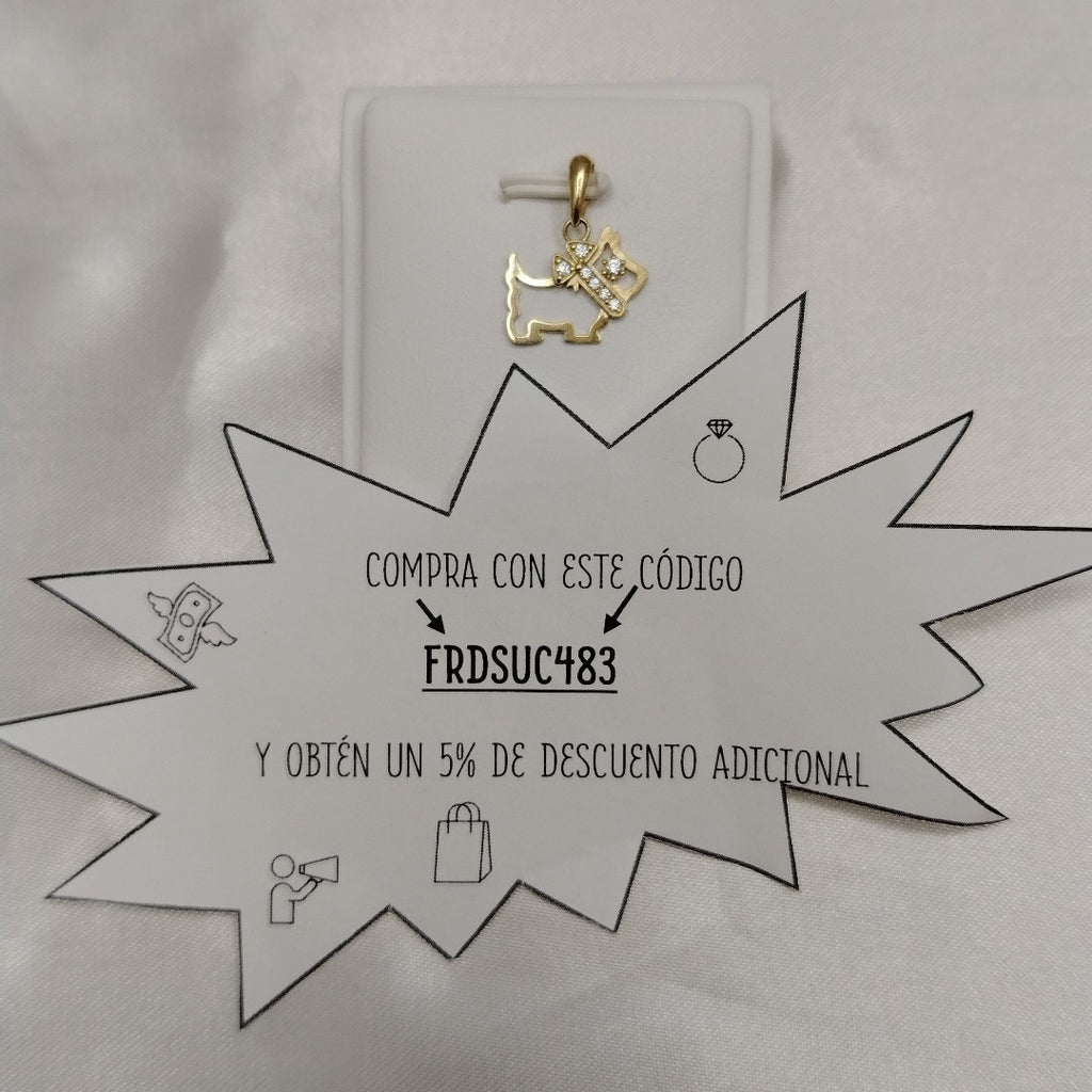 DIJES PERRO ORO 10K 1.1 GR (NUEVO)