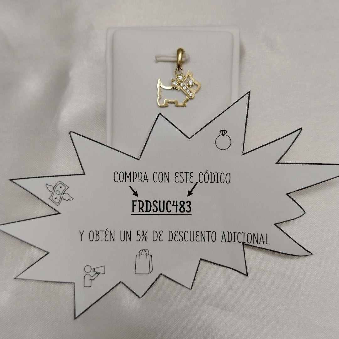 DIJES PERRO ORO 10K 1.1 GR (NUEVO)