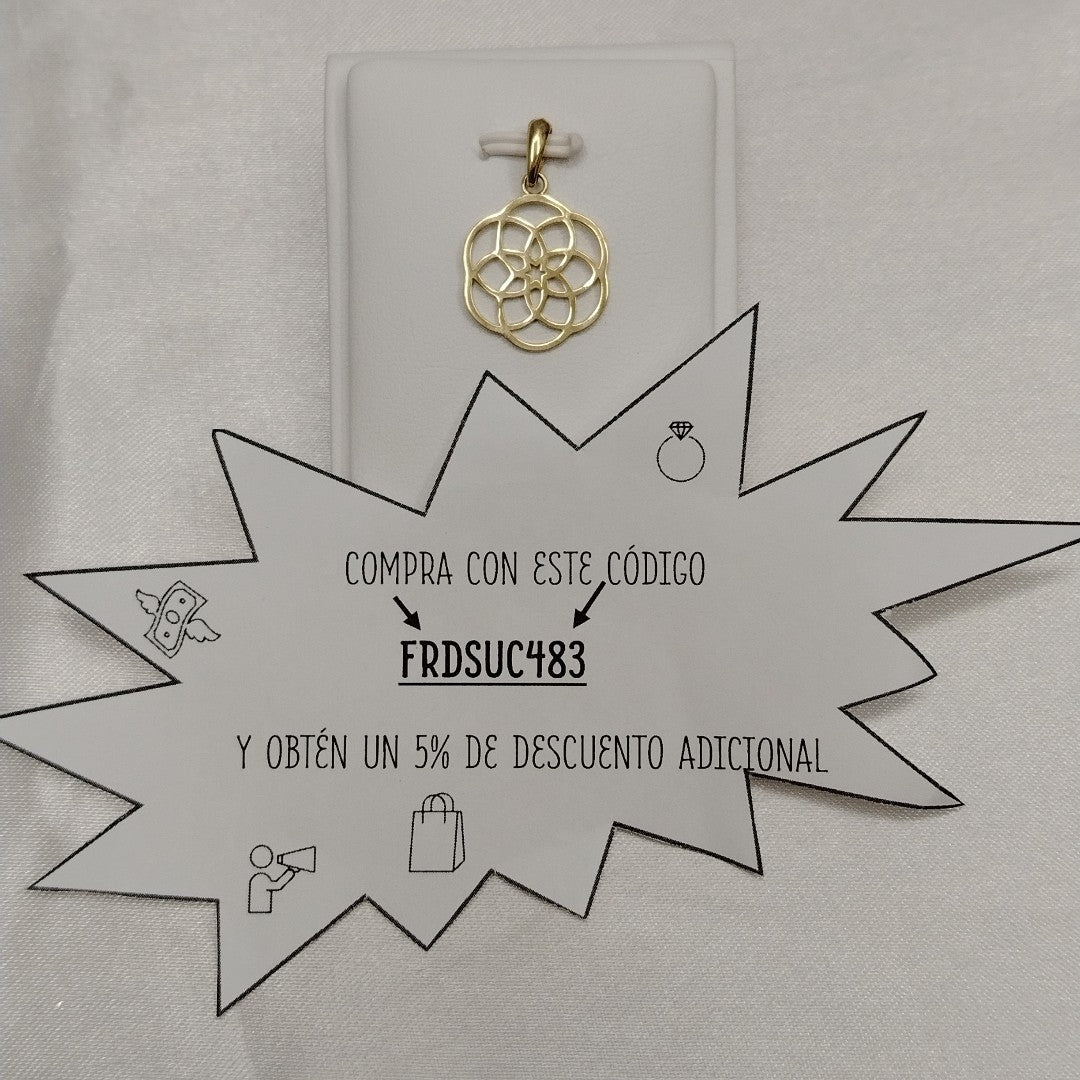DIJES FLOR ORO 10K 1.4 GR (NUEVO)