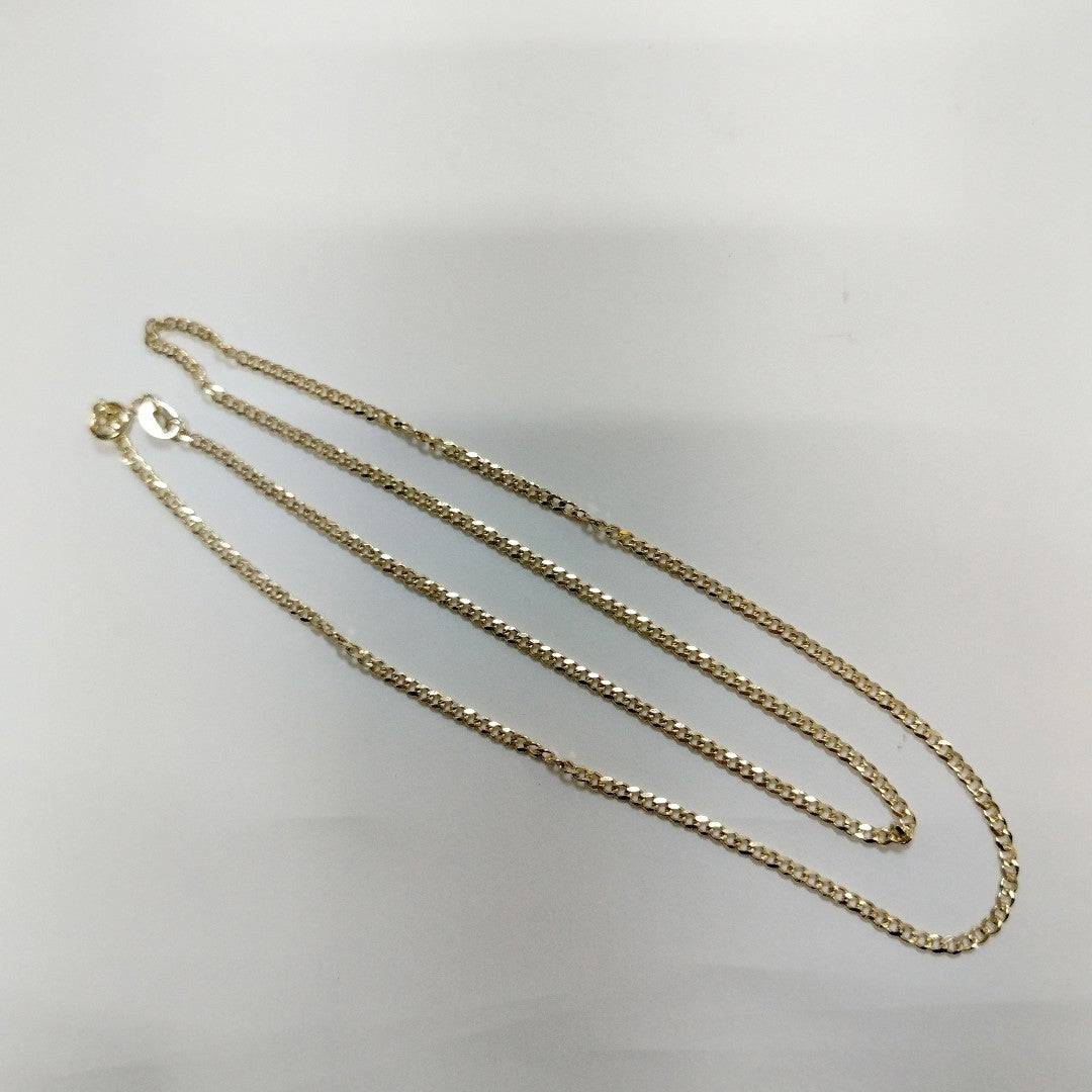 CADENAS TEJIDO BARBADA ORO 10K 50 CM 3.5 GR (NUEVO)