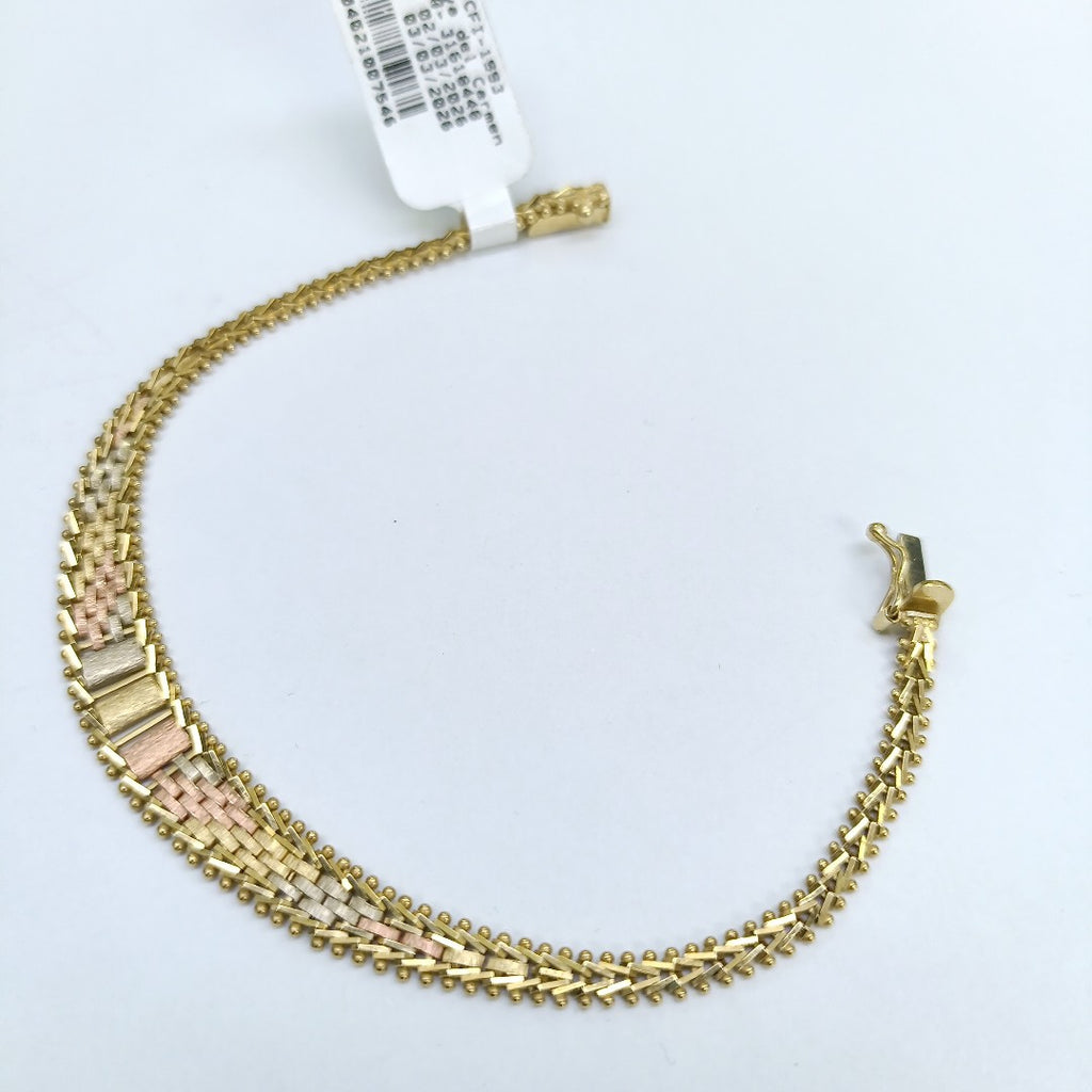 PULSERA ORO COMBINADO 14 K 8.4 GRMS (SEMINUEVO)