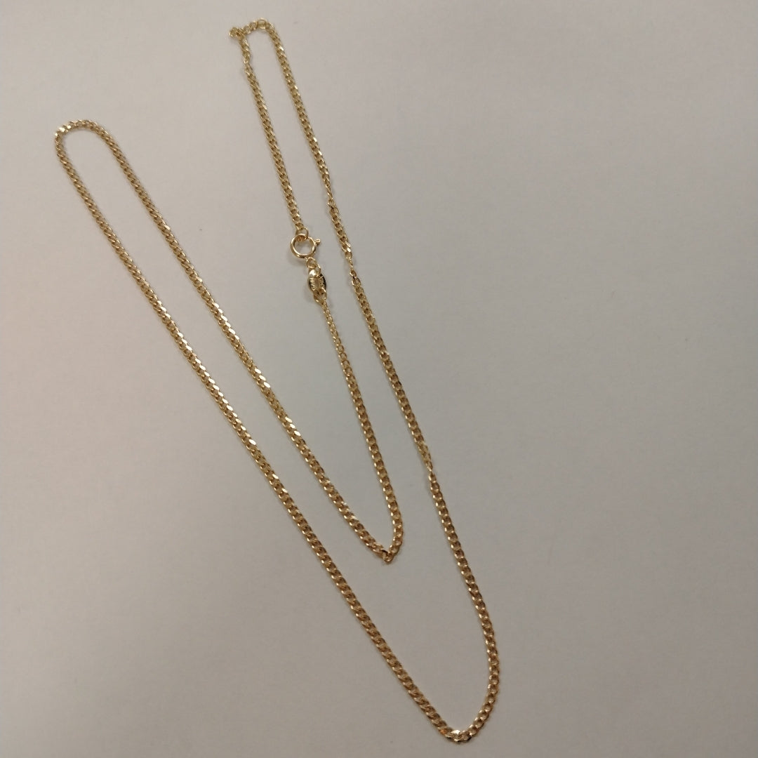 CADENAS TEJIDO BARBADA ORO 10K 55 CM 3.9 GR (NUEVO)