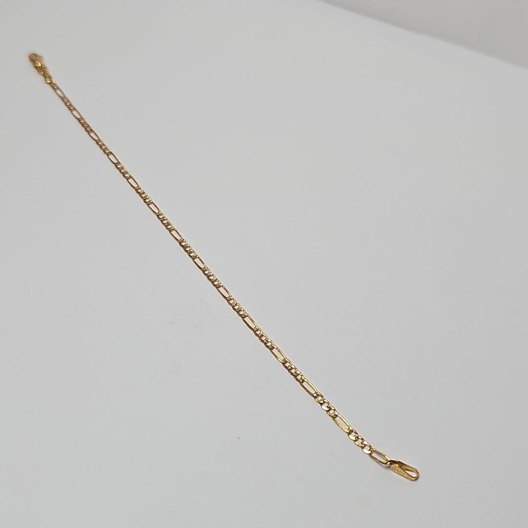 PULSERAS TEJIDO 3X1 DIAMANTADO ORO 10K 18 CM 1.7 GR (NUEVO)