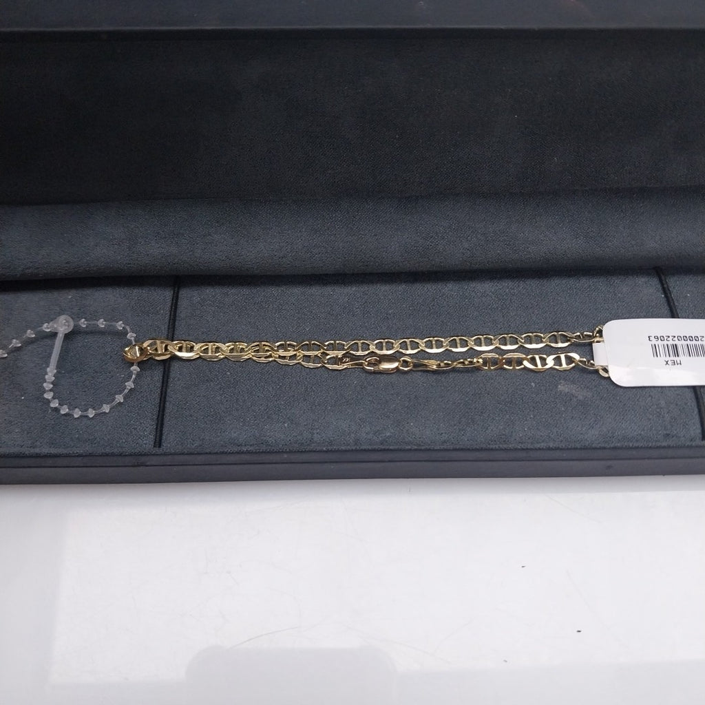 PULSERAS TEJIDO MARINERA ORO 14K 21 CM 3.2 GR (NUEVO)