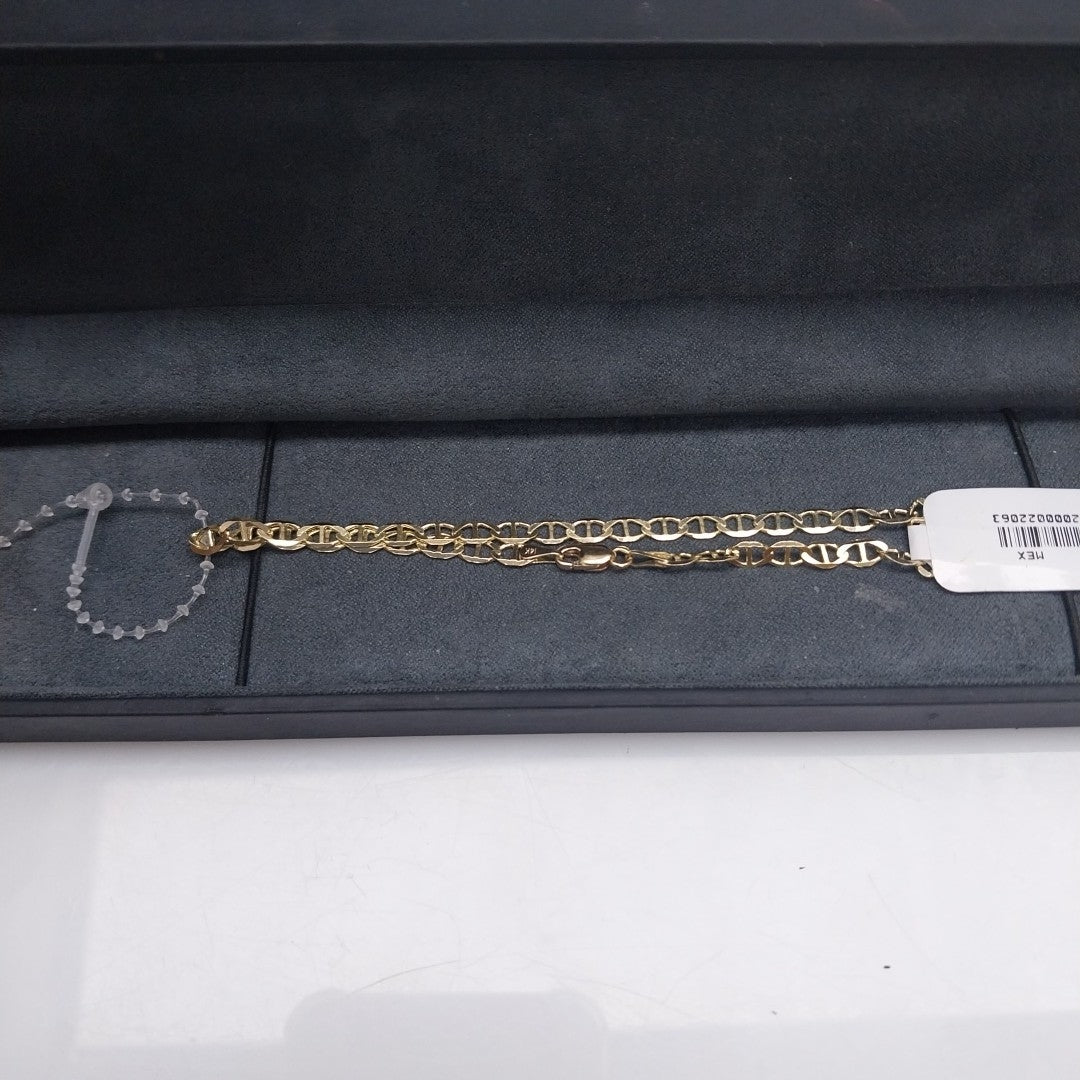 PULSERAS TEJIDO MARINERA ORO 14K 21 CM 3.2 GR (NUEVO)