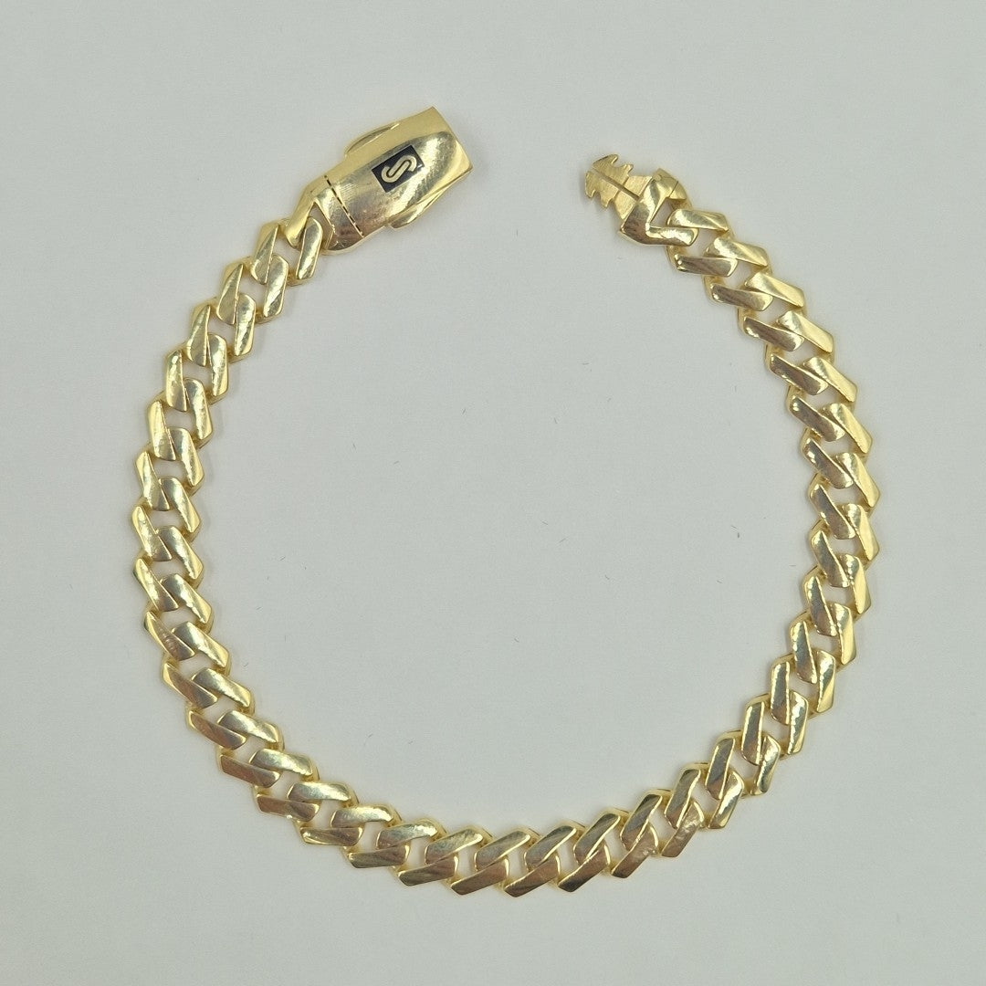 PULSERA MONACO ORO 10K 6.4 (NUEVO)