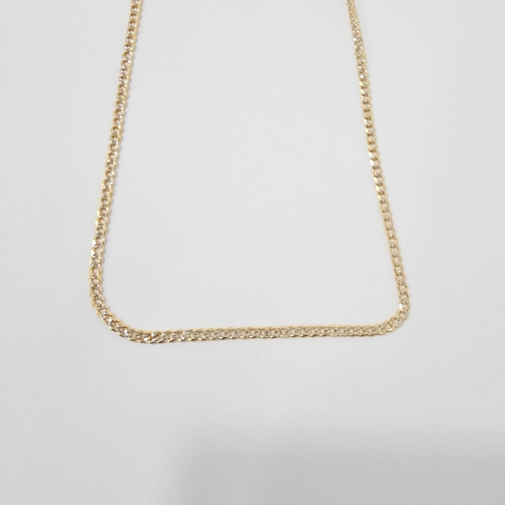 CADENAS BARBADA DIAMANTADA ORO 14K 60 CM 6.2 GR (NUEVO)