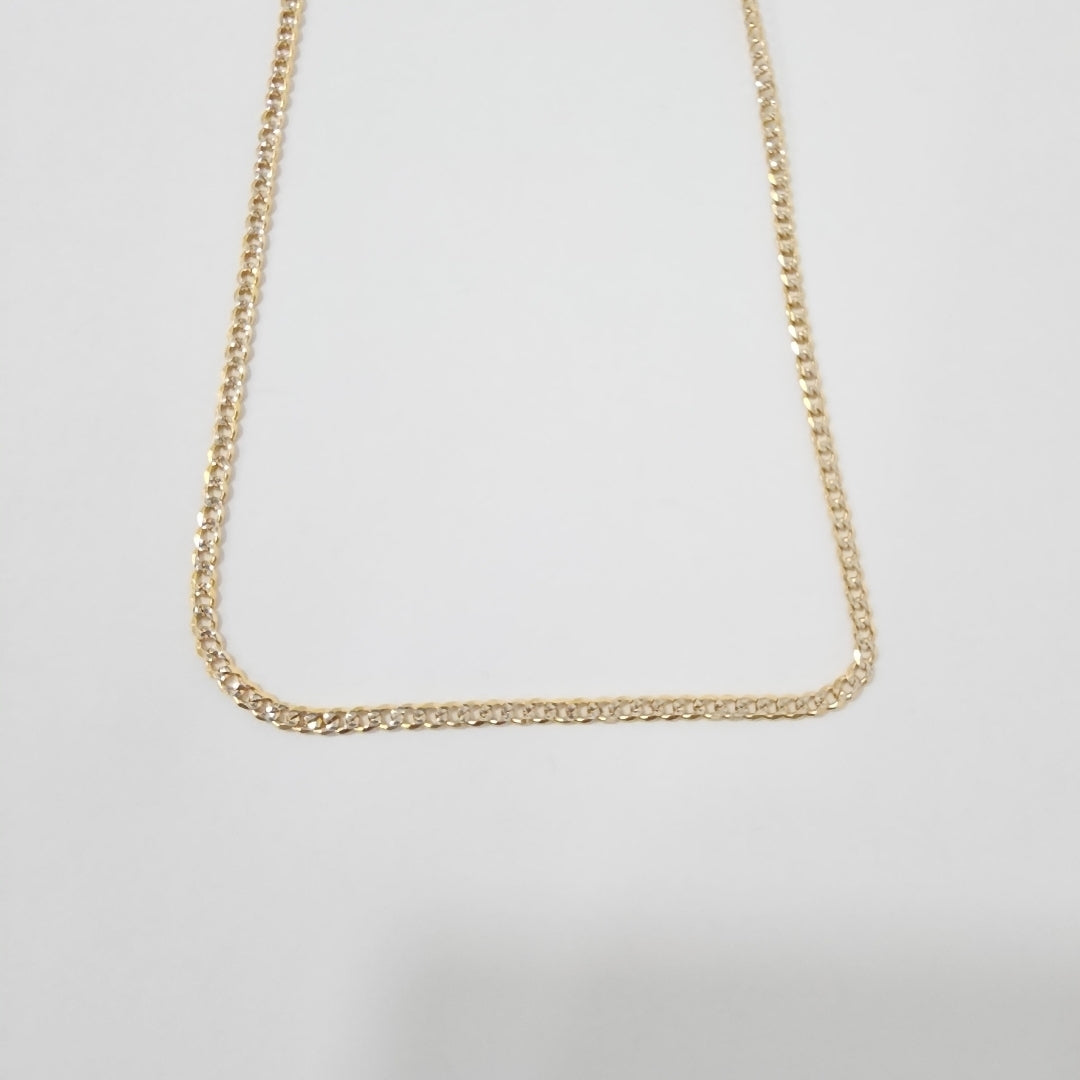 CADENAS BARBADA DIAMANTADA ORO 14K 60 CM 6.2 GR (NUEVO)