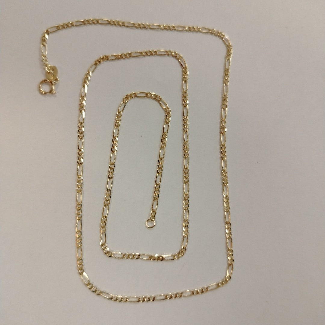 CADENAS TEJIDO 3X1 ORO 10K 55 CM 3.2 GR (NUEVO)