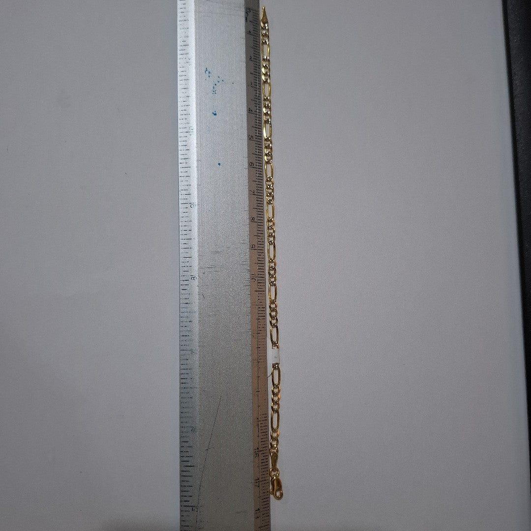 PULSERAS 3X1 DIAMANTADA ORO 14K 18 CM 3 GR (NUEVO)