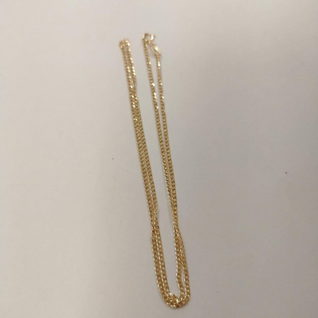 CADENAS TEJIDO BARBADA ORO 10K 50 CM 3.5 GR (NUEVO)
