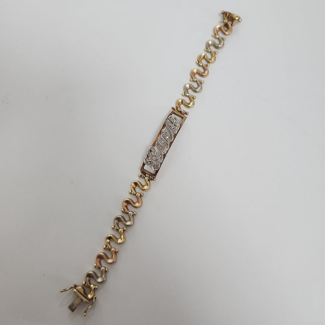 ESCLAVA ORO COMBINADO 14 K 14.8 GRMS (SEMINUEVO)