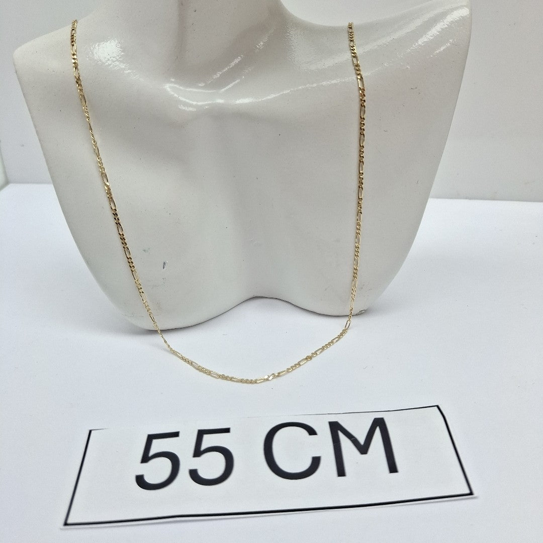 CADENAS TEJIDO 3X1 ORO 14K 55 CM 2.4 GR (NUEVO)
