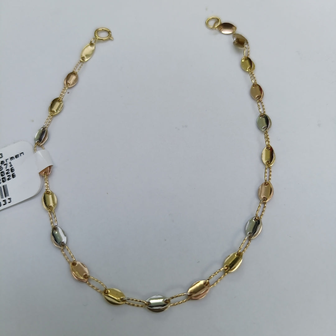 PULSERA ORO COMBINADO 14 K 1.7 GRMS (SEMINUEVO)
