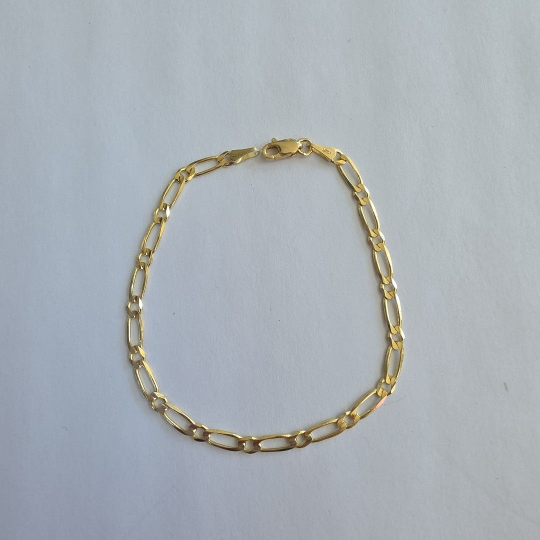PULSERAS 1X1 ORO 14K 18 CM 2.7 GR (NUEVO)