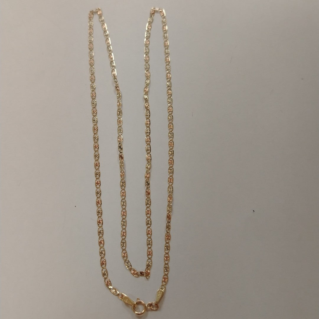 CADENAS TEJIDO GUCHI ORO 10K 55 CM 2.7 GR (NUEVO)