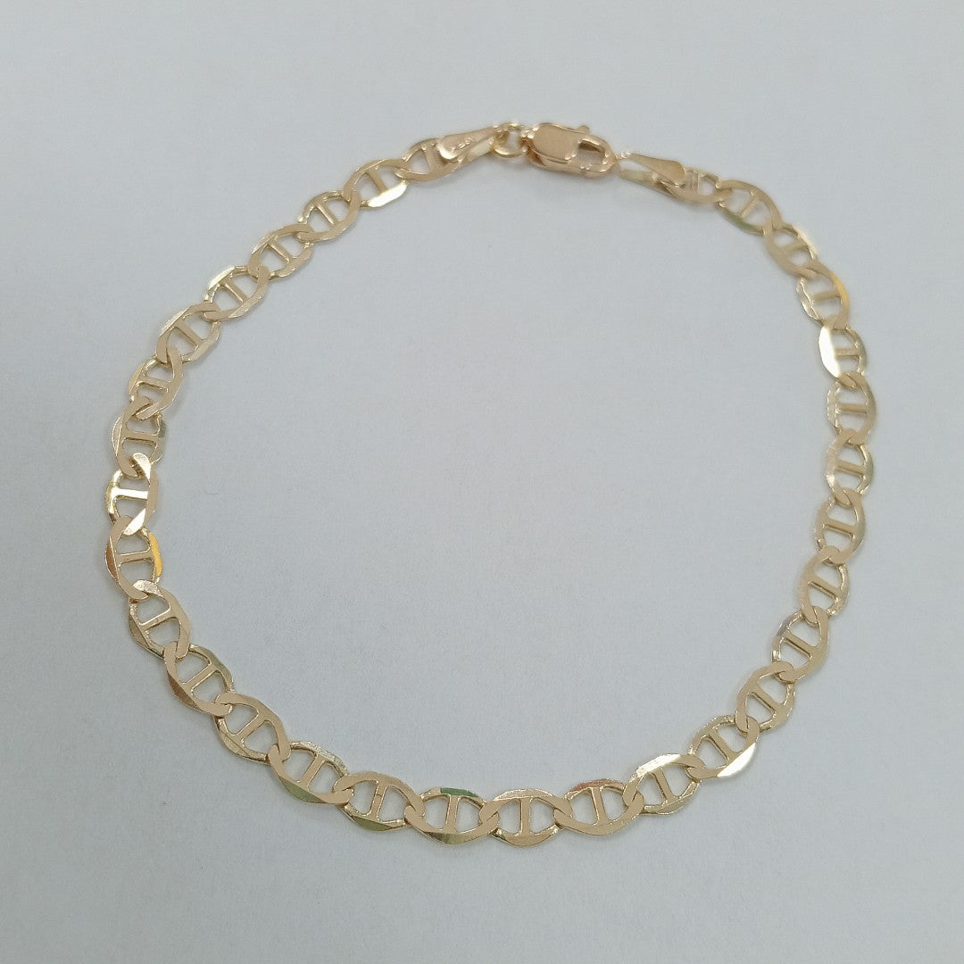 PULSERAS TEJIDO MARINERA ORO 14K 18 CM 2.9 GR (NUEVO)