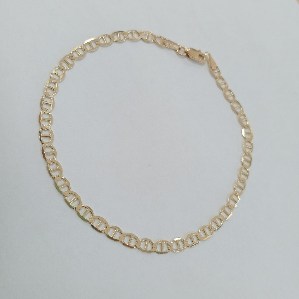 PULSERAS TEJIDO MARINERA ORO 14K 21 CM 3.3 GR (NUEVO)