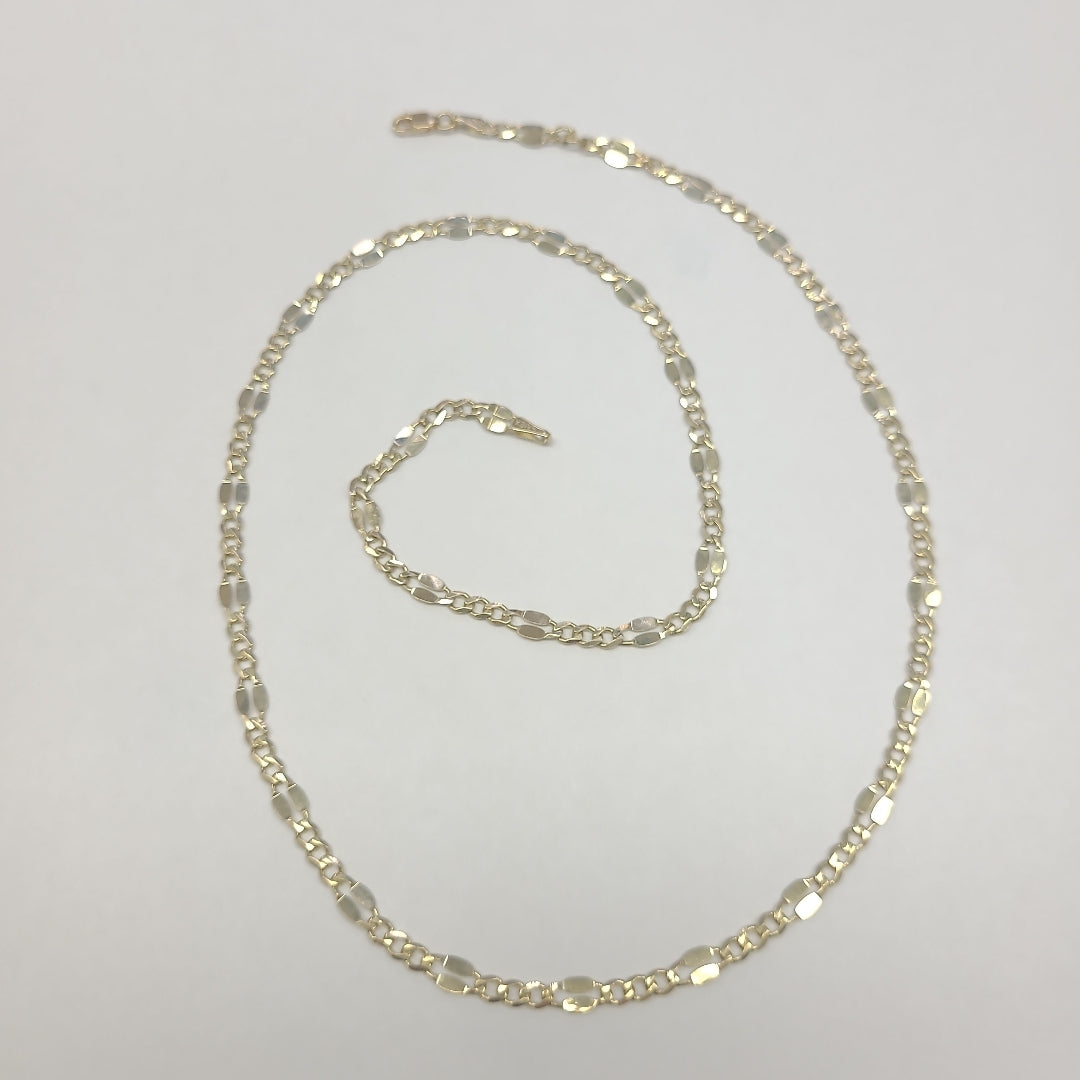 CADENAS TEJIDO ESPECIAL ORO 10K 55 CM 7.1 GR (NUEVO)