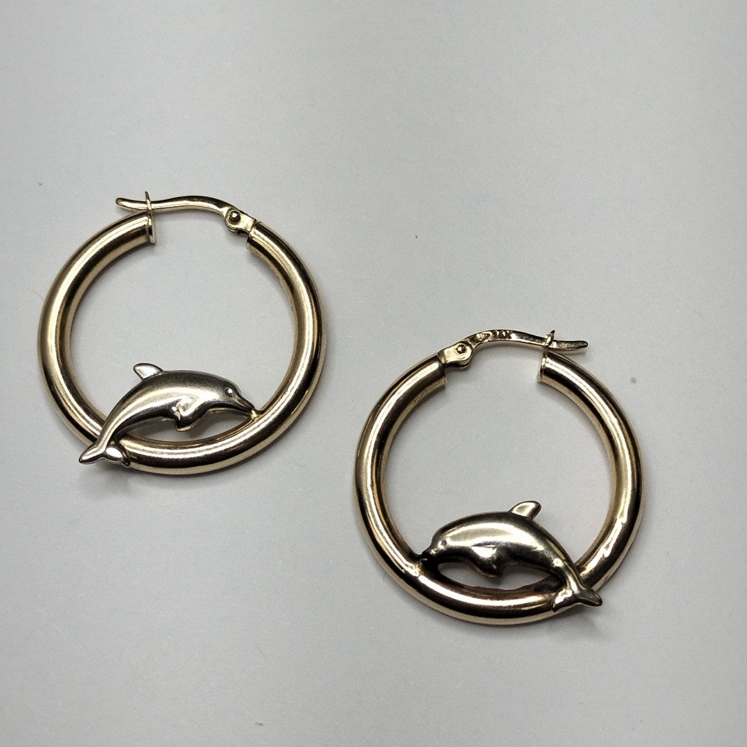 ARRACADAS PAR ORO 14 K 3.3 GRMS (SEMINUEVO)