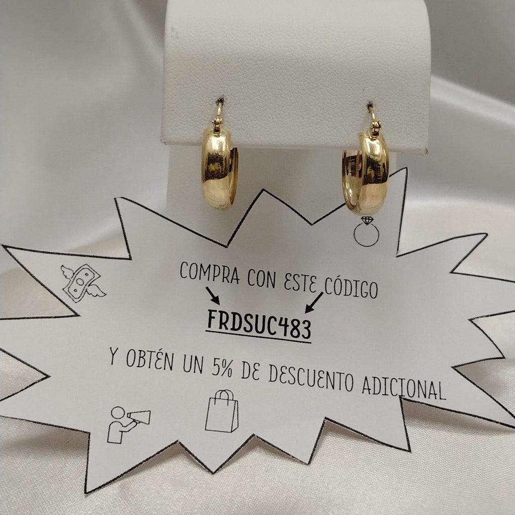 ARETES ARRACADAS ORO 10K 2.4 GR (NUEVO)