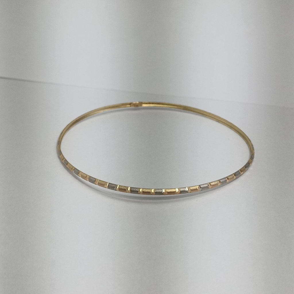 PULSERA RIGIDA ORO COMBINADO 14 K 2,40 GRMS (SEMINUEVO)