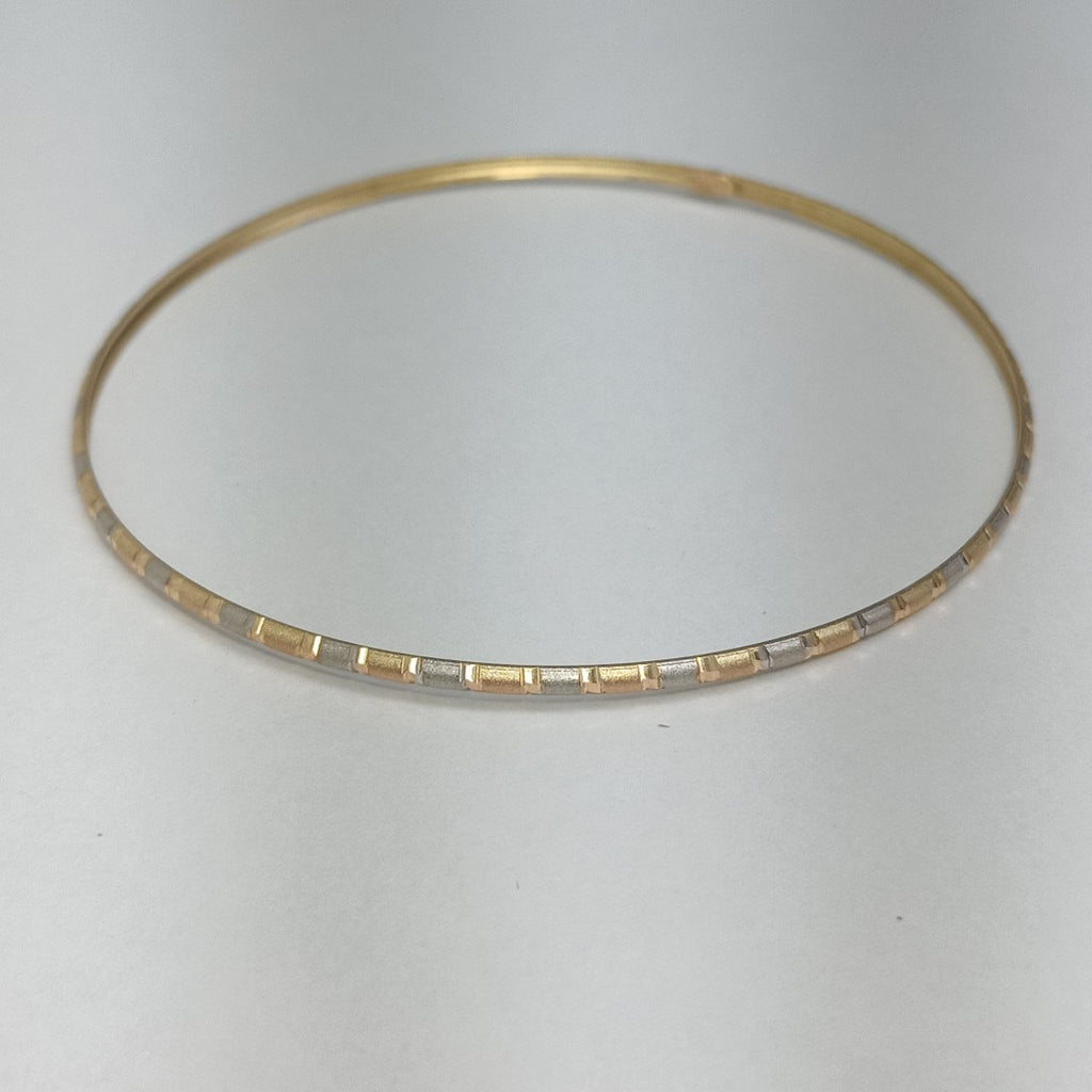 PULSERA RIGIDA ORO COMBINADO 14 K 2,40 GRMS (SEMINUEVO)