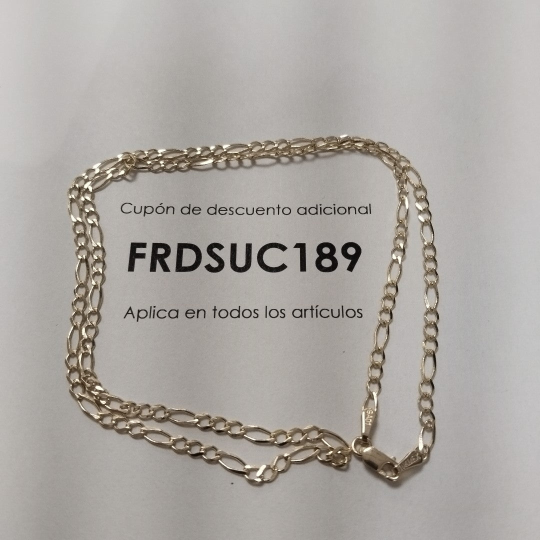 CADENAS TEJIDO 3X1 ORO 10K 50 CM 3.9 GR (NUEVO)