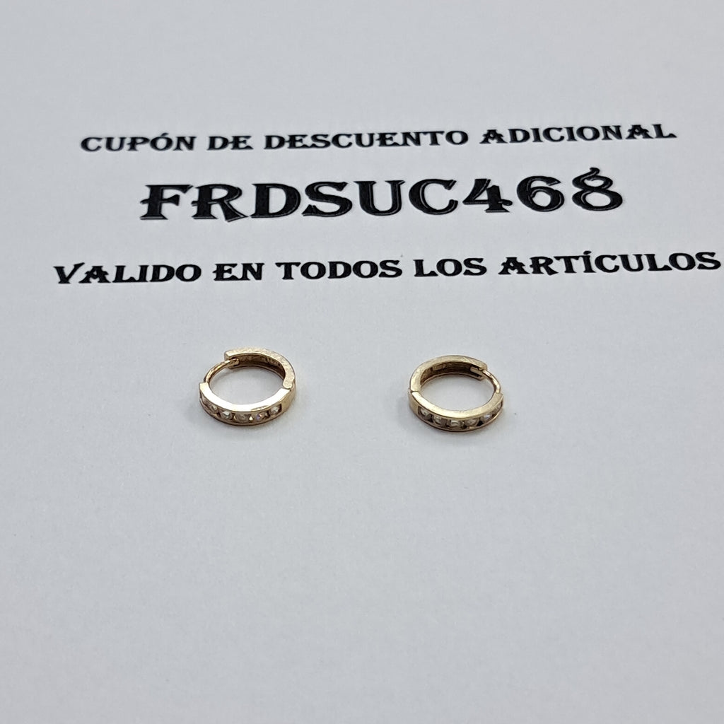 ARRACADAS PAR ORO 14 K 1 GRMS (SEMINUEVO)