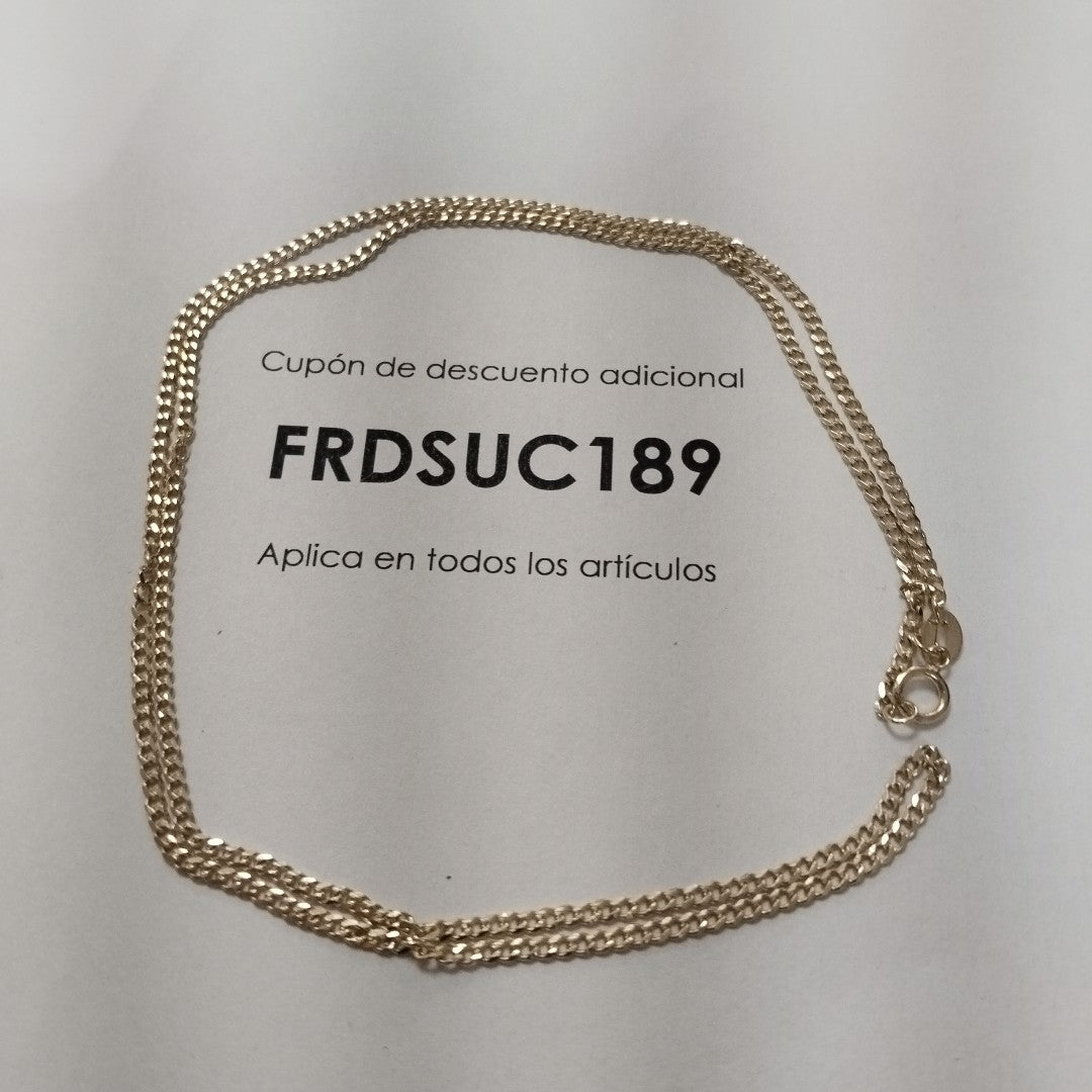 CADENAS TEJIDO BARBADA ORO 10K 55 CM 3.8 GR (NUEVO)