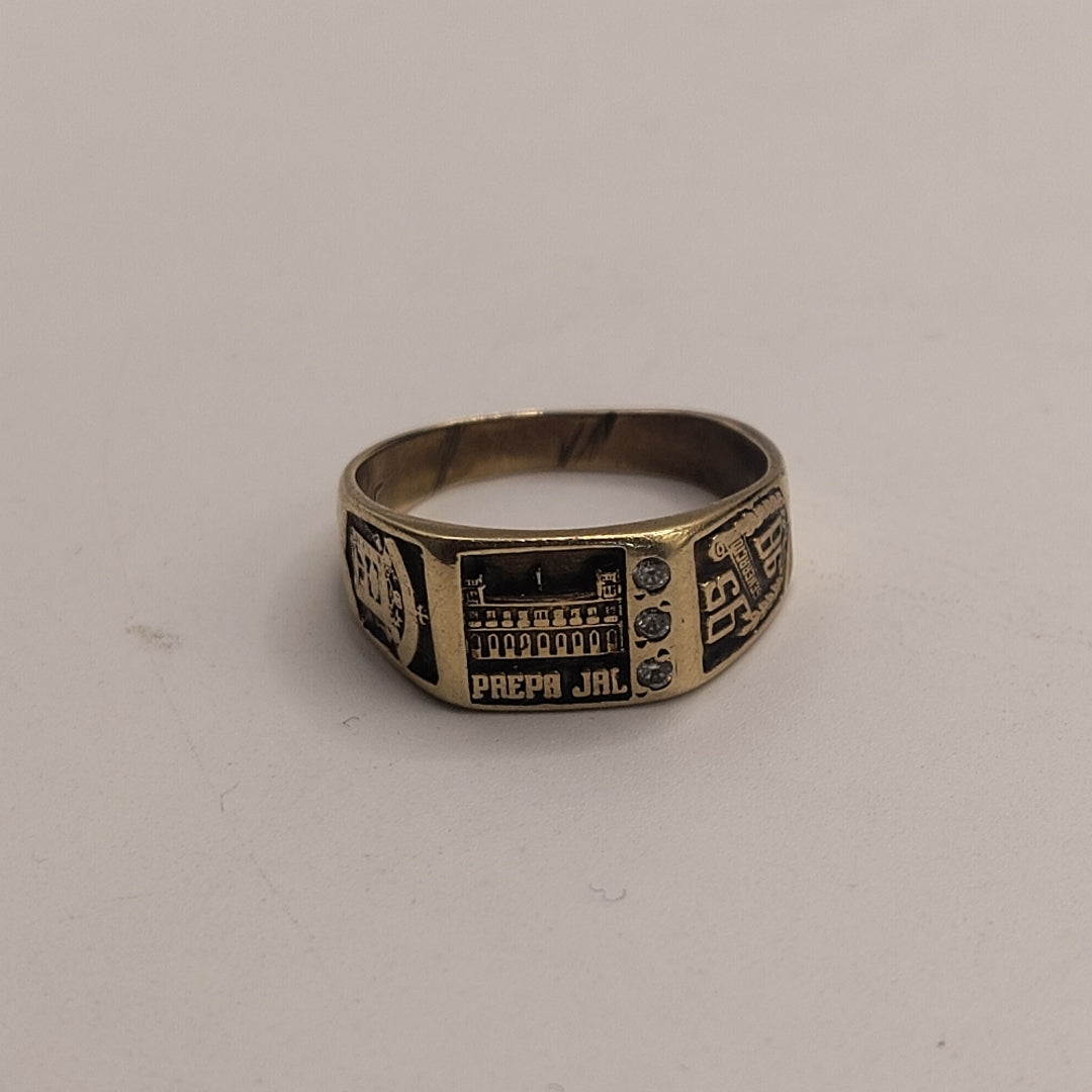 ANILLO DE GRADUACIÓN ORO 10 K 3.5 GRMS (SEMINUEVO)