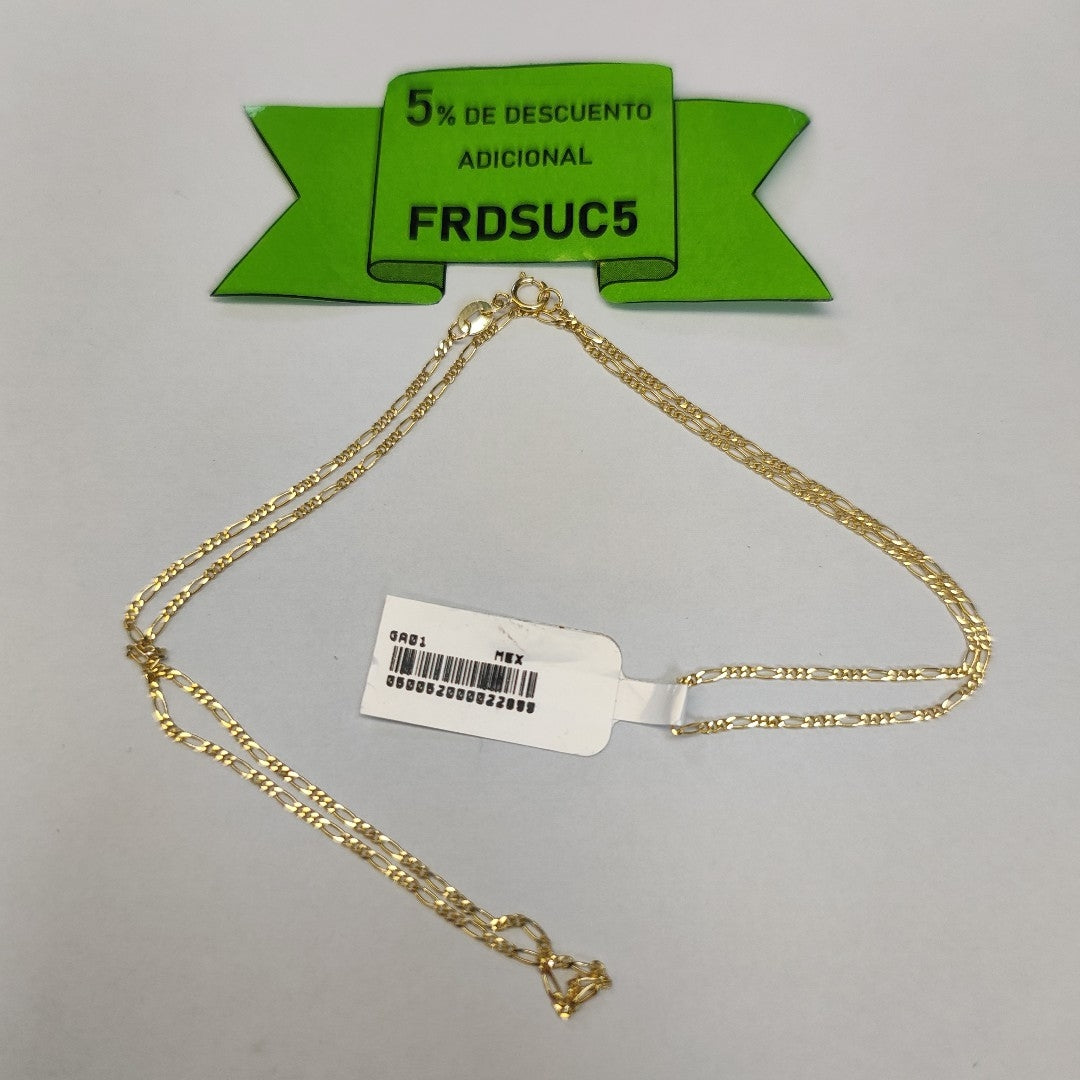 CADENAS TEJIDO 3X1 ORO 14K 55 CM 2.6 GR (NUEVO)