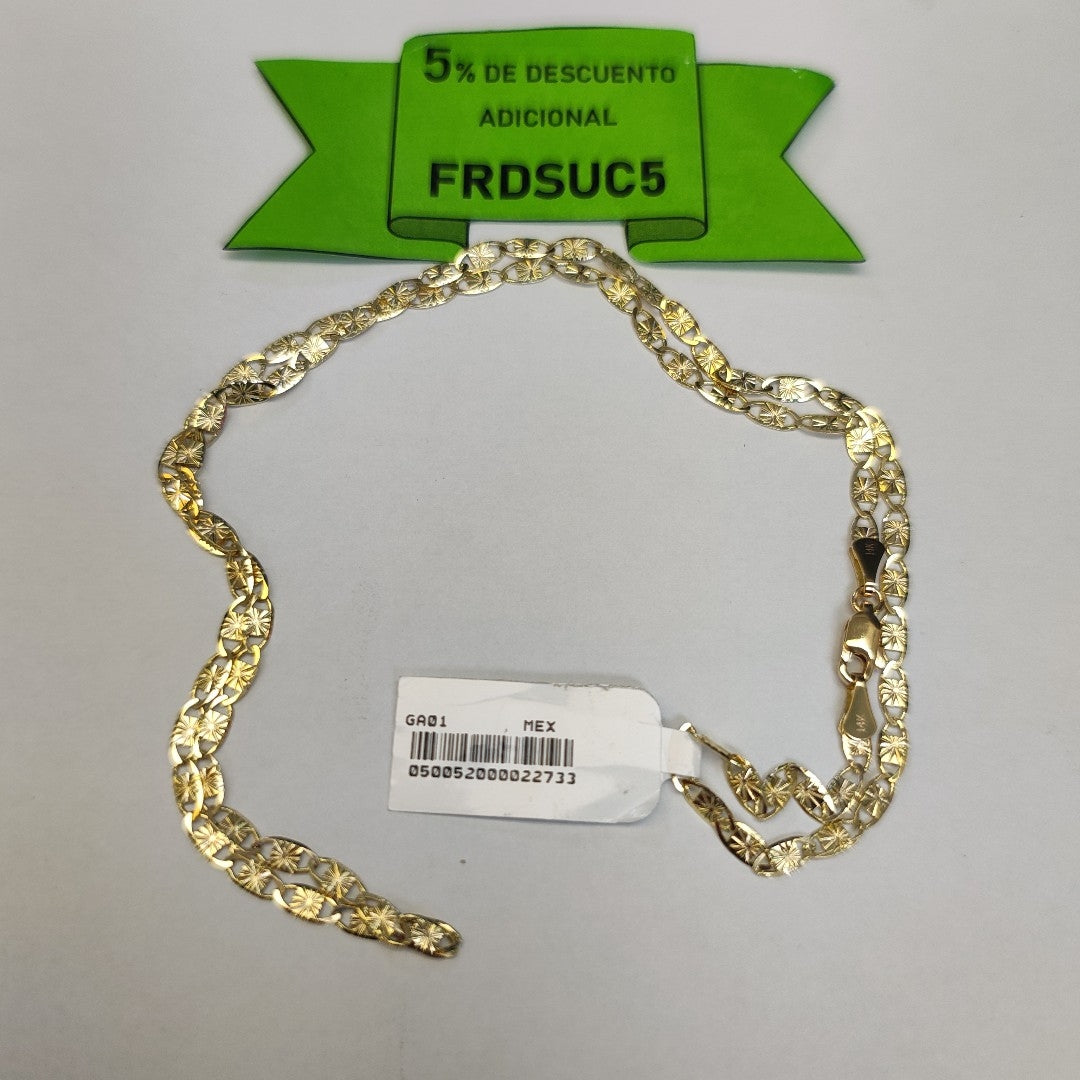 CADENAS TEJIDO GUCHI ORO 14K 55 CM 7.1 GR (NUEVO)