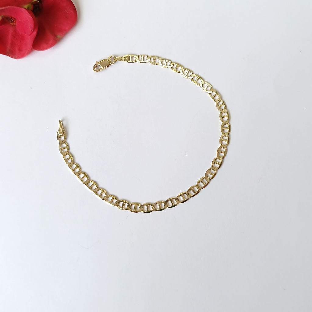 PULSERAS TEJIDO MARINERA ORO 14K 16 CM 2.8 GR (NUEVO)