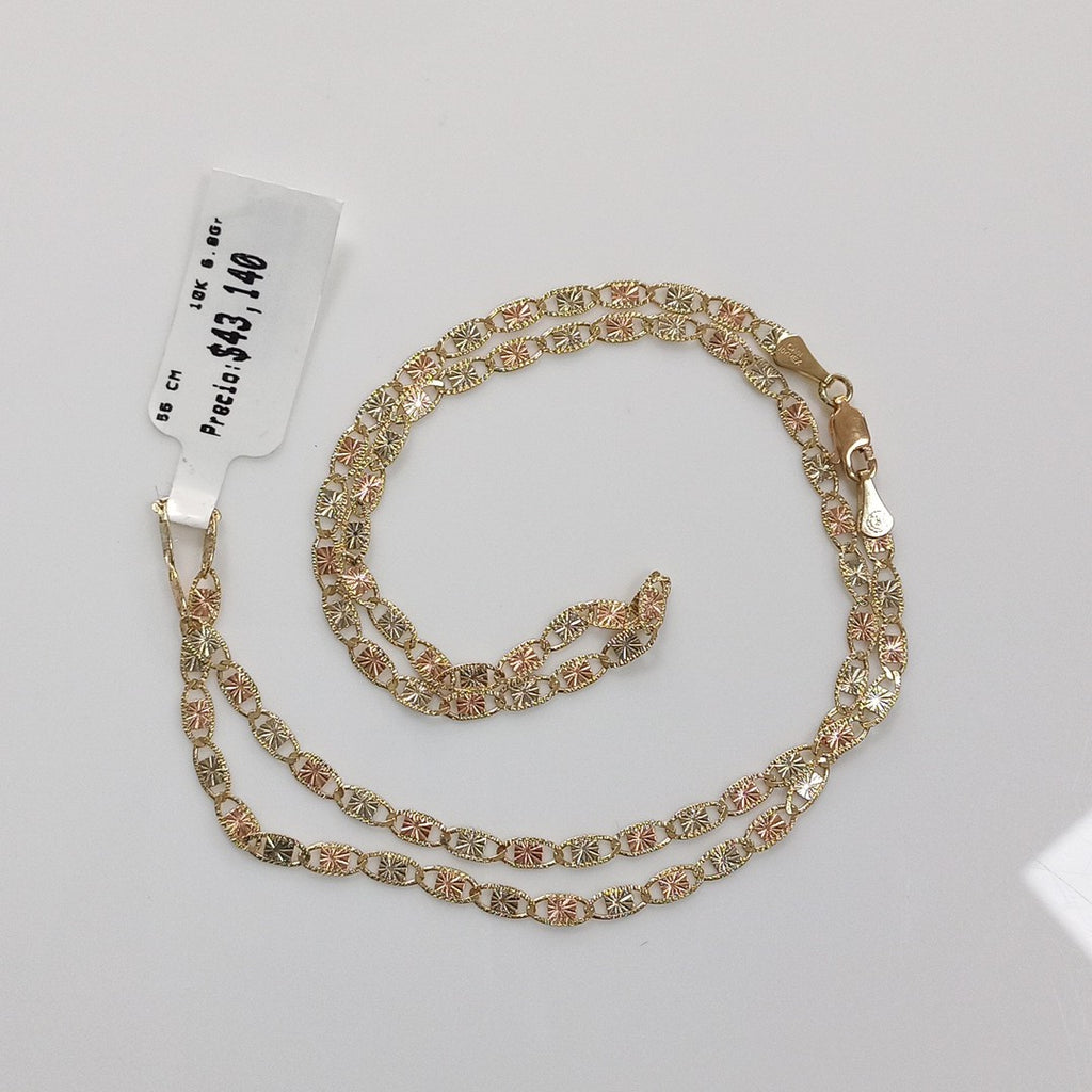 CADENAS TEJIDO GUCHI ORO 10K 55 CM 6.8 GR (NUEVO)