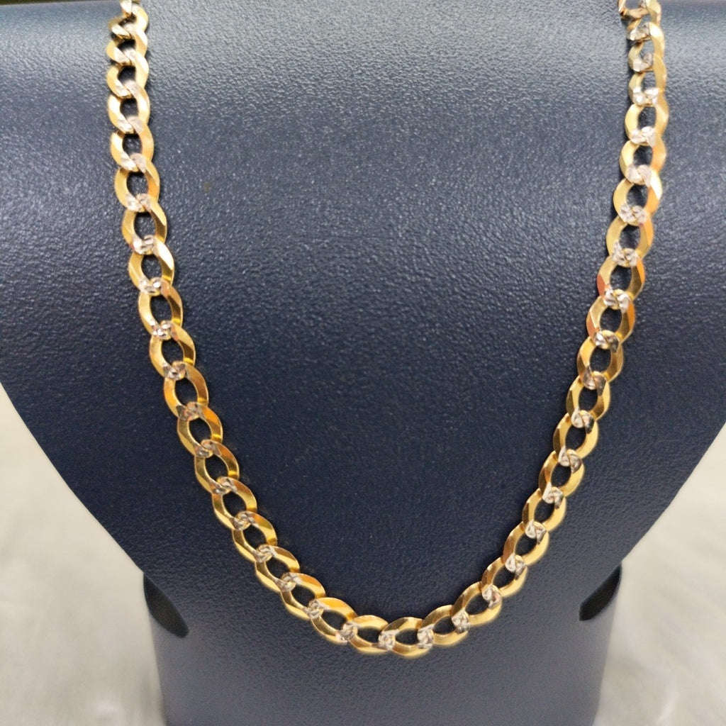 PULSERAS BARBADA DIAMANTADA ORO 14K 21 CM 3.6 GR (NUEVO)