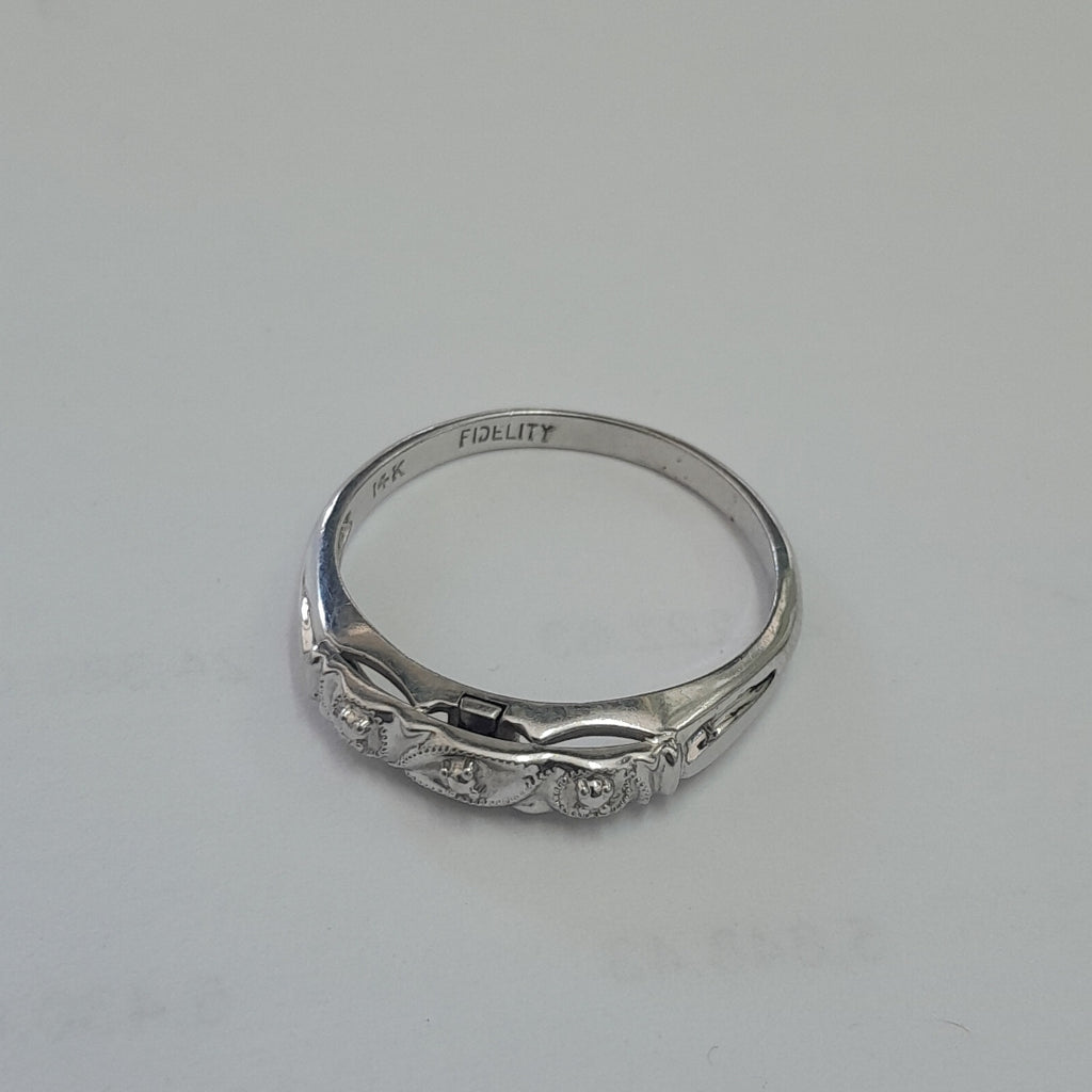 ANILLITO ORO, ORO BLANCO 14 K 2 GRMS (SEMINUEVO)