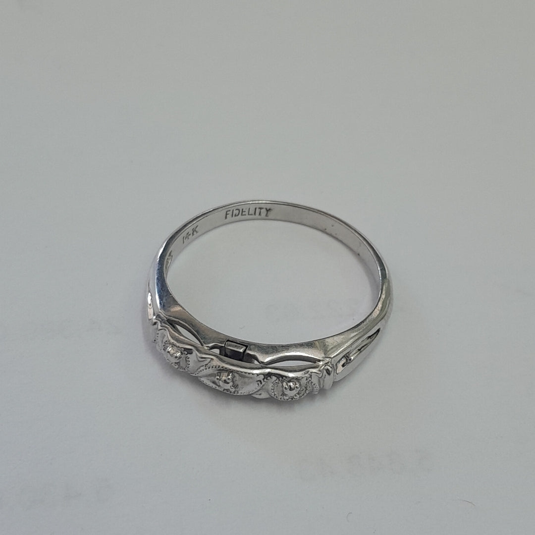 ANILLITO ORO, ORO BLANCO 14 K 2 GRMS (SEMINUEVO)