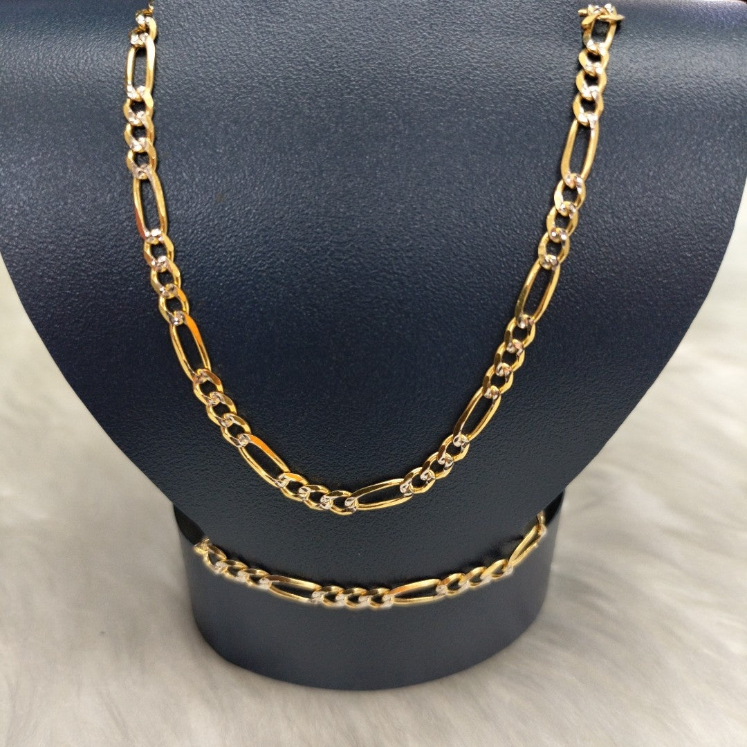CADENAS 3X1 DIAMANTADA ORO 14K 55 CM 8.4 GR (NUEVO)