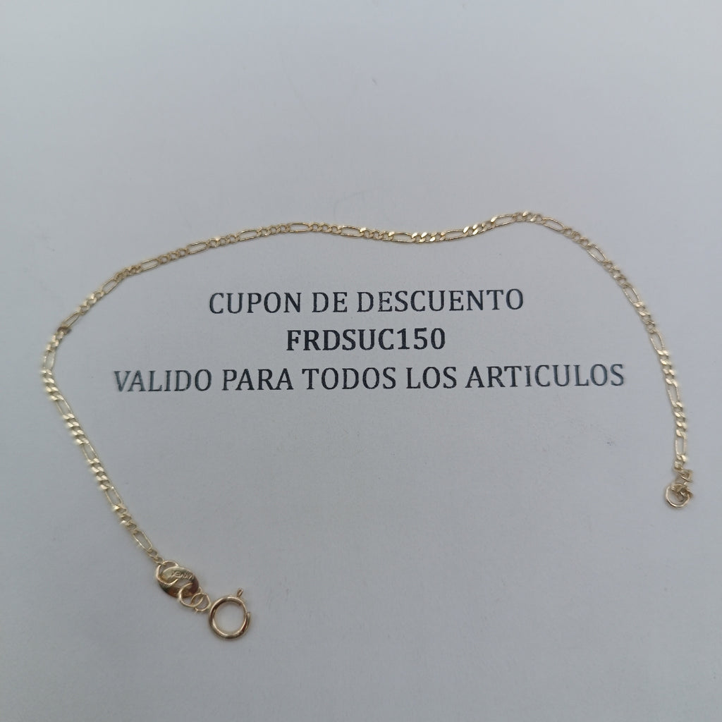 PULSERAS TEJIDO 3X1 ORO 14K 16 CM 0.9 GR (NUEVO)