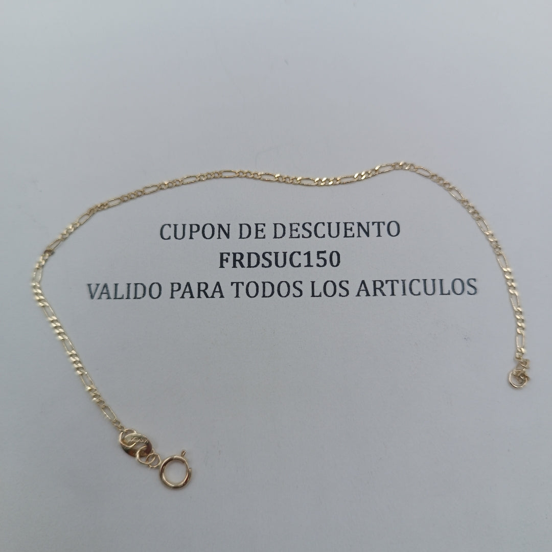 PULSERAS TEJIDO 3X1 ORO 14K 16 CM 0.9 GR (NUEVO)