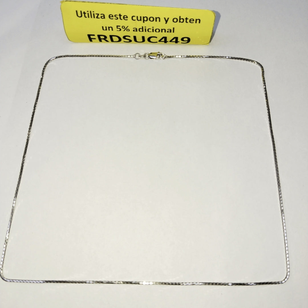 CADENA ORO, ORO BLANCO 14 K 4.5 GRMS (SEMINUEVO)